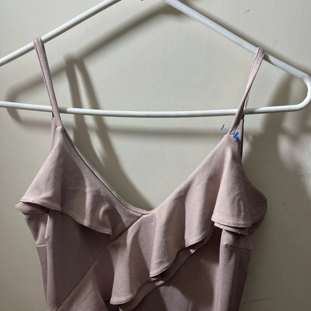 ASOS spaghetti strap dress! Color beige! Pit the pit 17 inches. Length 36 inches - Picture 7 of 17